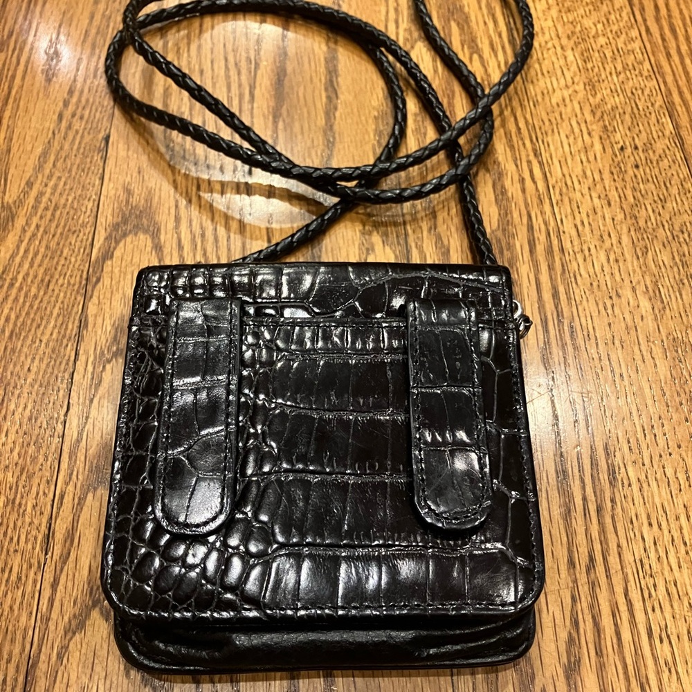 Brighton | Crossbody Wallet Belt Bag Black & Brown - Picture 4 of 10